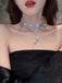 Flash Diamond Tassel Necklace Luxury Dress Accessories Dinner Clavicle Necklace