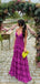 Sexy Spaghetti Strap V-neck Sleeveless A-line Jersey Long Prom Dresses For Party Online, OL448