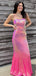 Sexy Spaghetti Strap Sleeveless Mermaid Sequin Long Prom Dresses With Trailing For Party Online, OL373