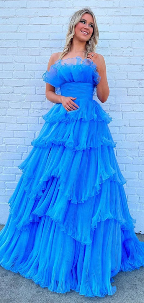 Elegant Sweetheart A-line Long Prom Dress With Trailing Online, OL304