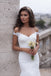 Charming Off Shoulder Sexy Mermaid White Lace Bridal Gown, Wedding Dresses, WD0058