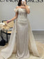 Shinning Off the Shoulder Backless A-line Ivory Evening Prom Dress Online, OL087