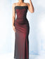 Spaghetti Straps Mermaid Black Red Long Evening Prom Dress Online, OL057