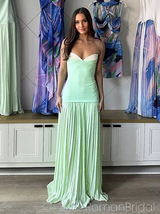 Soft Sweetheart Sleeveless Mermaid Chiffon Evening Prom Dresses Online, OLP1146