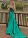 Elegant Off-shoulder Sleeveless Mermaid Satin Long Evening Prom Dresses Online, OLP656