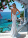 Sparkly Spaghetti Straps Mermaid V-neck Long Prom Dresses Online, OL709