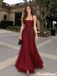 Classy Burgundy Halter Glitter Sparkly Prom Dress Floor Length Trumpet Gown,OLP2409