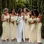 Soft Spaghetti Strap Sleeveless Mermaid Satin Bridesmaid Dresses Online, BG860