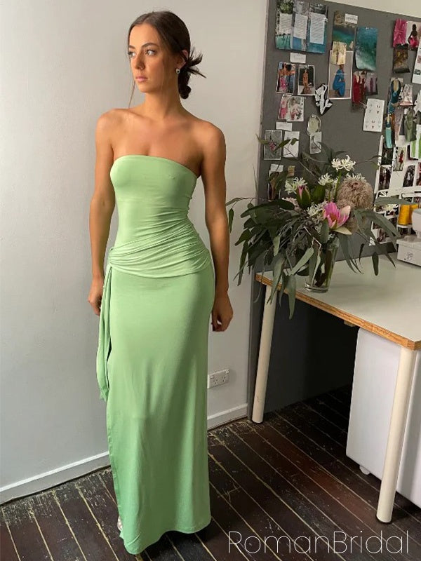 Sexy Sweetheart Sleeveless Mermaid Satin Evening Prom Dresses Online, OLP943