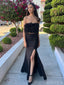 Sexy Sweetheart Sleeveless Mermaid Satin Long Evening Prom Dresses Online, OLP760