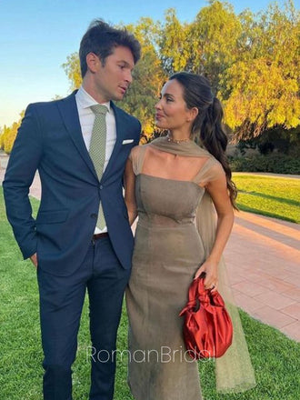 Simple Sweetheart Sleeveless Mermaid Satin Long Prom Dresses Online, OLP598