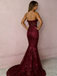Sexy Burgundy Sweetheart Mermaid Side Slit Long Prom Dress Ideas, Evening Party Dresses, OLP1681
