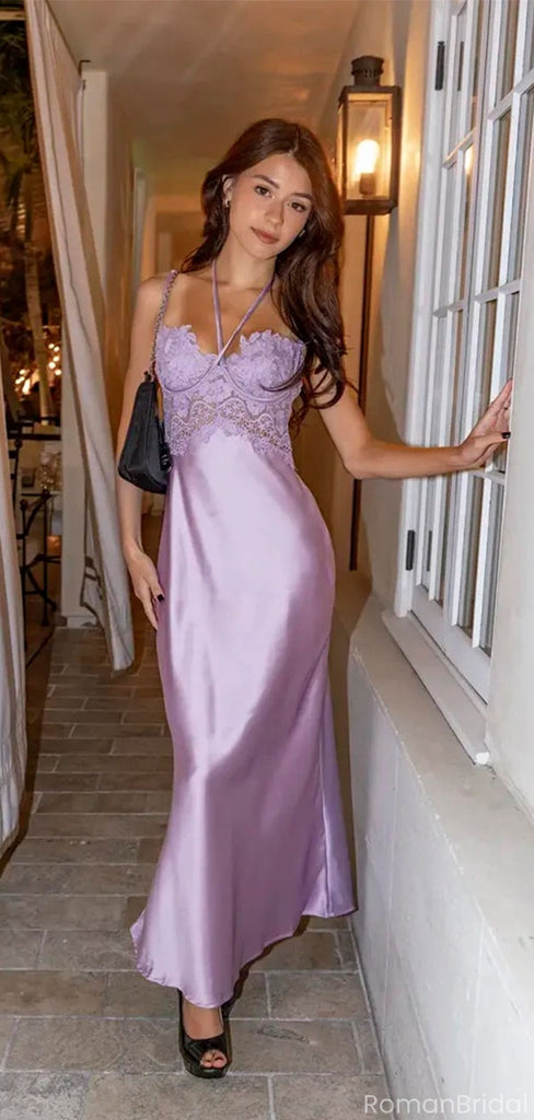 Sexy Purple V-Neck Mermaid Long Prom Dress Ideas, Evening Party Dresses, OLP1472