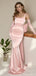 Elegant Pink Spaghetti Strap Mermaid Long Prom Dress Ideas, Evening Party Dresses, OLP1445