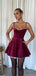 Elegant Red Spaghetti Strap A-Line Short Homecoming Dresses For Birthday Party,HD1166