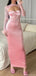 Sexy Pink Velvet Long Sleeve Mermaid Long Prom Dress Ideas, Evening Party Dresses, OLP1398