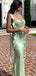 Elegant Green Spaghetti Strap Mermaid  Long Prom Dress Ideas, Evening Party Dresses, OLP1384