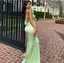 Elegant Green Spaghetti Strap Mermaid  Long Prom Dress Ideas, Evening Party Dresses, OLP1384