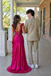 Sparkly Fuchsia Sequin High-Low Prom Dress with Ruffles,OLP2228