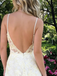Fancy Ivory Lace Prom Gown Deep V-Neck Sleeveless Applique Chiffon Formal Dress,OLP1848