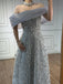 Elegant Blue Off-Shoulder Mermaid Long Prom Dress Ideas, Evening Party Dresses, OLP1559