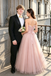 Classy Pink Pleated Tulle Prom Dress Strapless A Line Floor Length Gown,OLP2201