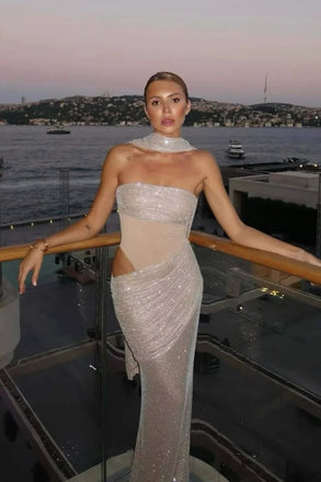 Sparkly Silver Sweetheart Mermaid Long Prom Dress Ideas, Evening Party Dresses, OLP1599