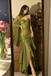 Sexy Olive Green Mermaid Prom Dress Sweetheart Neck Sleeveless Beaded Gown,OLP2353