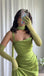 Elegant Green Spaghetti Strap Mermaid Long Prom Dress Ideas, Evening Party Dresses, OLP1422