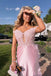 Elegant Floral Pink Off Shoulder Mermaid Long Prom Dress Ideas, Evening Party Dresses, OLP1685