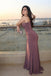 Dusty Purple One Shoulder Mermaid Prom Dress Sexy Beaded Floor Length Gown,OLP2328