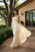 Classy Strapless Champagne Chiffon A Line Prom Dress Tiered Ruffles,OLP1934