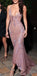 Sexy Pink Spaghetti Strap V-Neck Mermaid Long Prom Dress Ideas, Evening Party Dresses, OLP1506