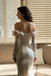 Modern Ivory Mermaid Prom Dress 3D Rose Neckline Long Sleeve Formal,OLP1949