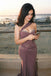 Dusty Purple One Shoulder Mermaid Prom Dress Sexy Beaded Floor Length Gown,OLP2328