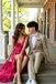 Sparkly Fuchsia Sequin High-Low Prom Dress with Ruffles,OLP2228