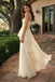 Classy Strapless Champagne Chiffon A Line Prom Dress Tiered Ruffles,OLP1934