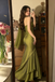 Sexy Olive Green Mermaid Prom Dress Sweetheart Neck Sleeveless Beaded Gown,OLP2353