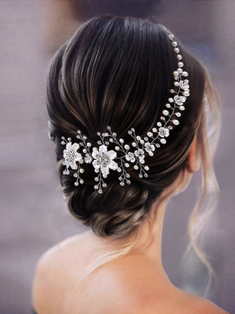 Sparkly Luxury Ladies Rhinestone Side Hair Accessories for Women