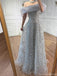 Elegant Blue Off-Shoulder Mermaid Long Prom Dress Ideas, Evening Party Dresses, OLP1559