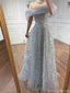 Elegant Blue Off-Shoulder Mermaid Long Prom Dress Ideas, Evening Party Dresses, OLP1559