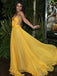 Soft Sweetheart Sleeveless A-line Satin Long Evening Prom Dresses Online, OLP725