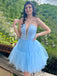 Elegant Sweetheart Sleeveless Short A-line Tulle Homecoming Dresses For Party Online, HD0885