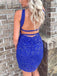 Sexy Sequin Sleeveless Short Mermaid Homecoming Dresses For Party Online, HD0813