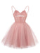 Sexy Spaghetti Strap Sleeveless Short A-line Tulle Homecoming Dresses For Party Online, HD0857