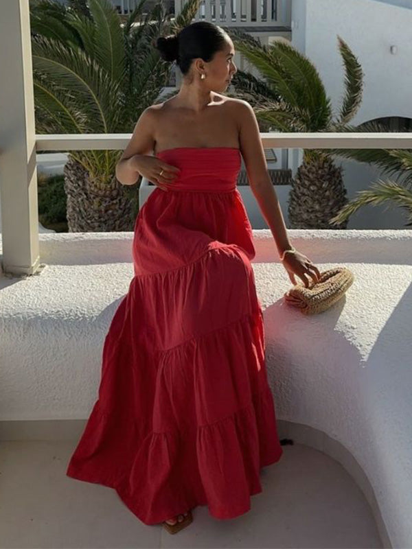 Formal Sweetheart Sleeveless A-line Satin Evening Prom Dresses Online, OLP1037