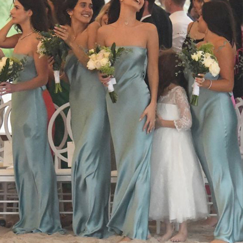 Soft Sweetheart Sleeveless Mermaid Satin Bridesmaid Dresses Online, BG833