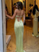 Sexy Sweetheart Sleeveless Mermaid Satin Evening Prom Dresses Online, OLP1033