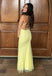 Elegant Spaghetti Strap Sleeveless Mermaid Tulle Long Evening Prom Dresses Online, OLP737