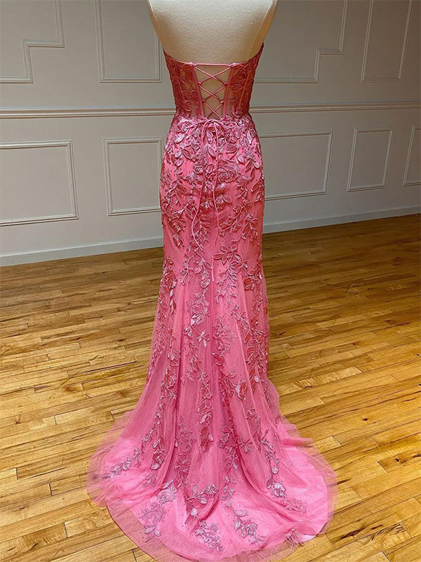 Sexy Sweetheart Lace Mermaid Long Prom Dress With Trailing Online, OL293